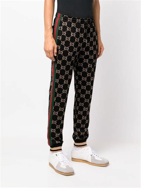 gucci black cat pants|gucci track pants for women.